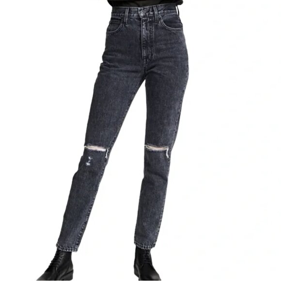 SLVRLAKEBeatnik High Rise Black Distressed Jeans